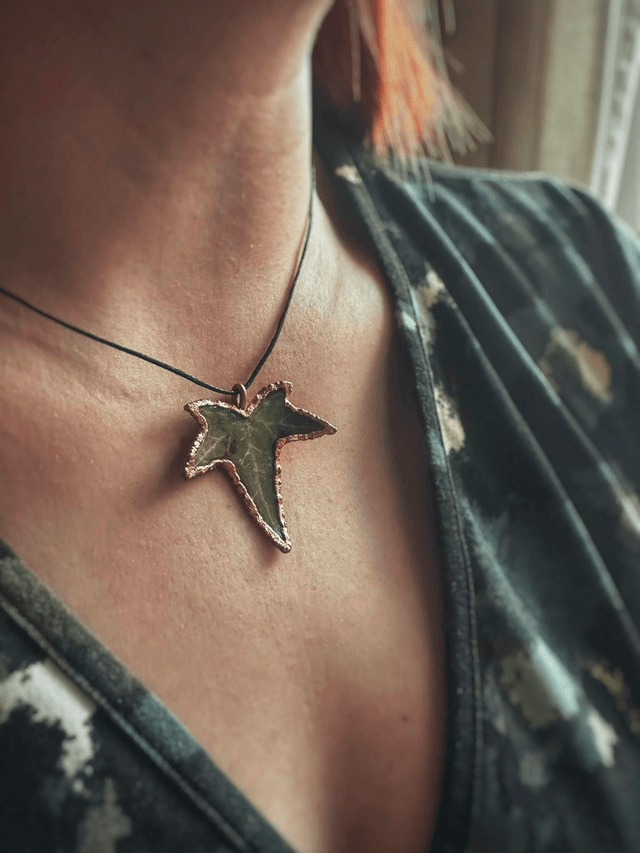 Ivy Leaf Copper Necklace
