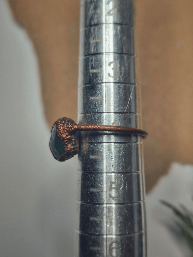 Aventurine Copper Ring
