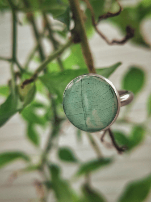Preserved Leaf Skeleton Ring