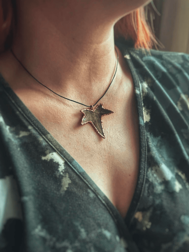Ivy Leaf Copper Necklace